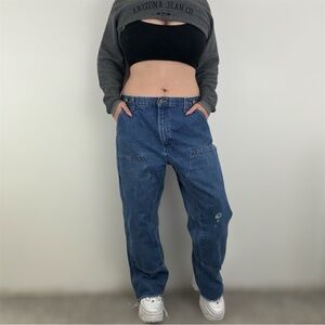 CARHARTT Vintage 90s Mens Double Knee Distressed Dungaree Fit Baggy Skater Jeans